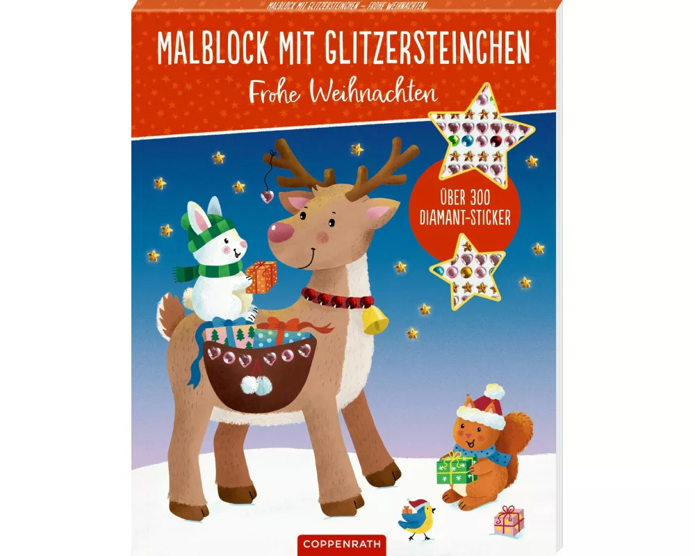 Malblock mit Glitzersteinchen