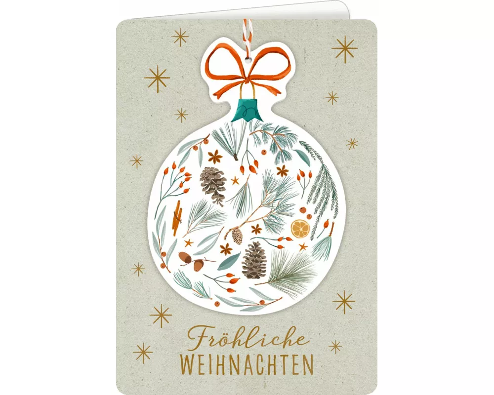 Weihnachtskarte mit Kuvert – Merry Christmas (Socken)
