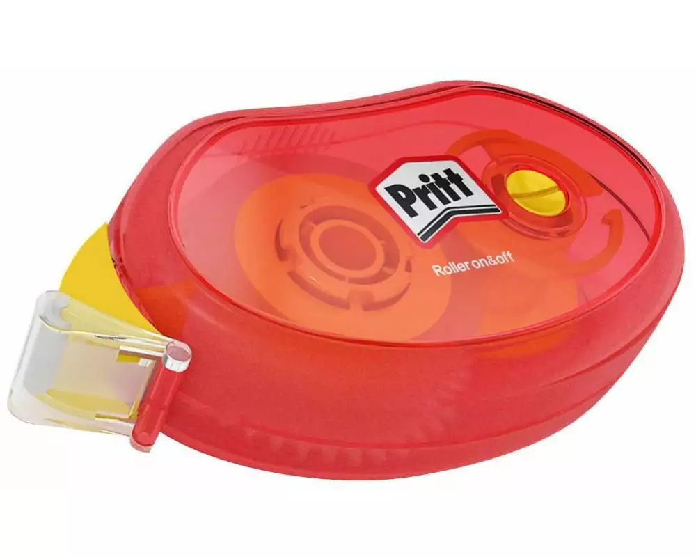 Pritt Kleberoller Compact Non Permanent 1 Stück, Gelb, Rot