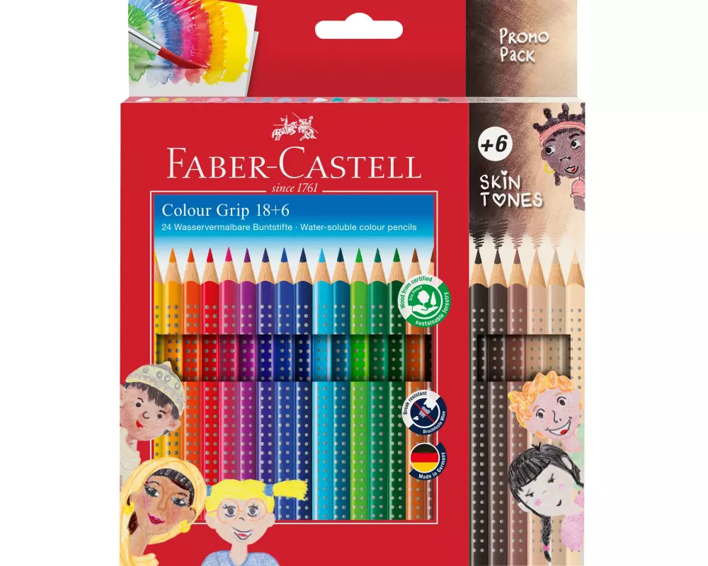 Faber-Castell Farbstifte Colour Grip SkinTon 24 Stück