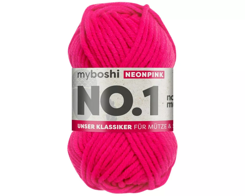 myBoshi Wolle Nr.1 Neonpink 50 g, 55 m