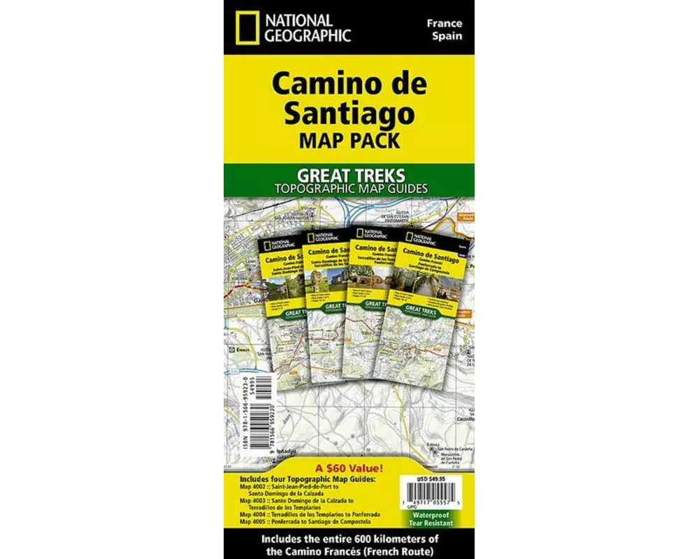 Camino de Santiago Map Map Pack Bundle