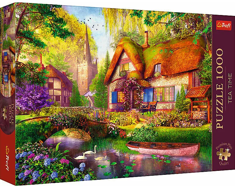 Puzzle Premium Plus 1000 - Eine Hütte im Wald