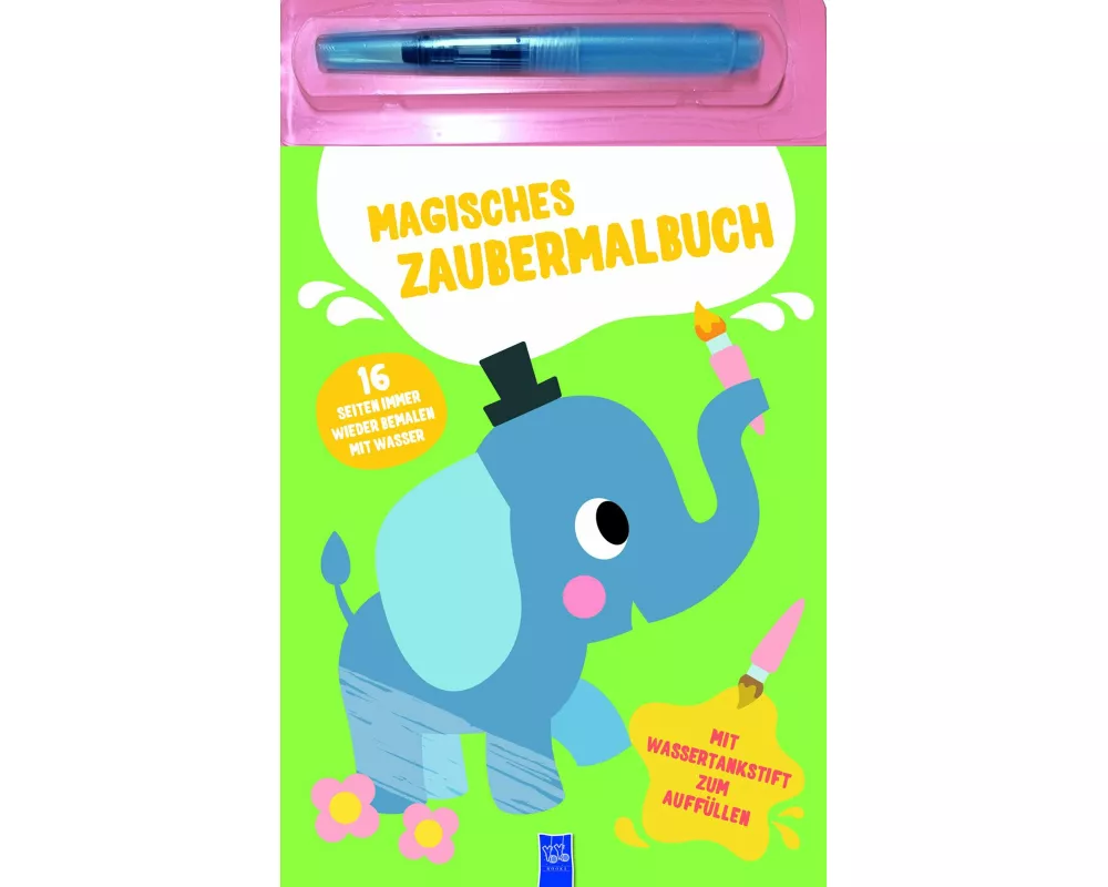 Magisches Zaubermalbuch - Grün (Elefant)