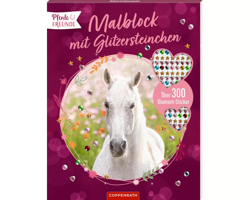 Malblock mit Glitzersteinchen