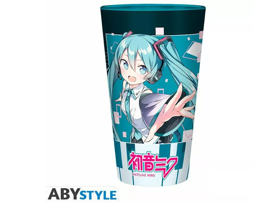 HATSUNE MIKU - Large Glass - 400ml - Musical City - box