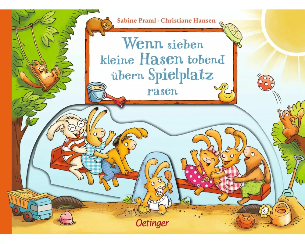 Wenn sieben kleine Hasen tobend übern Spielplatz rasen