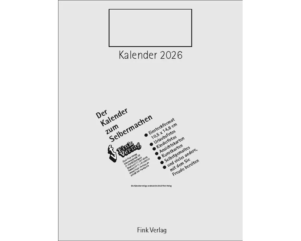 Kalender zum Selbermachen 2026