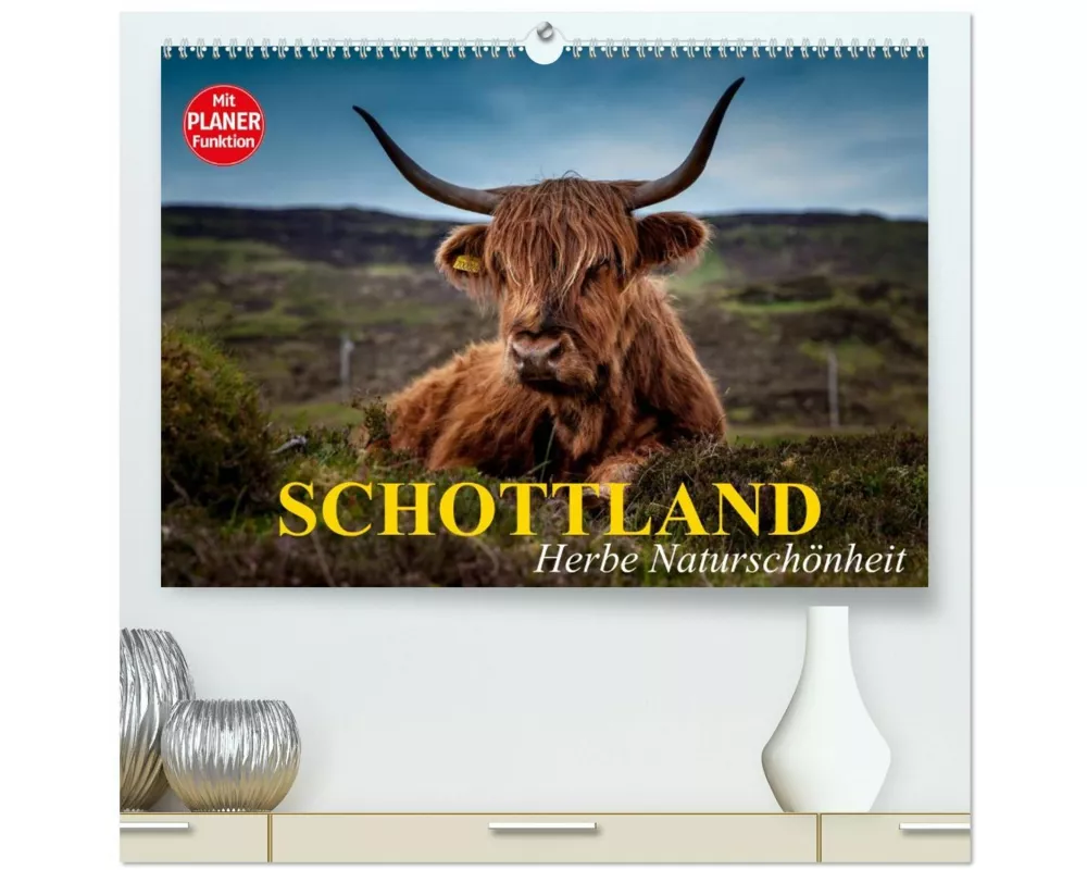 Schottland. Herbe Naturschönheit (hochwertiger Premium Wandkalender 2026 DIN A2 quer), Kunstdruck in Hochglanz