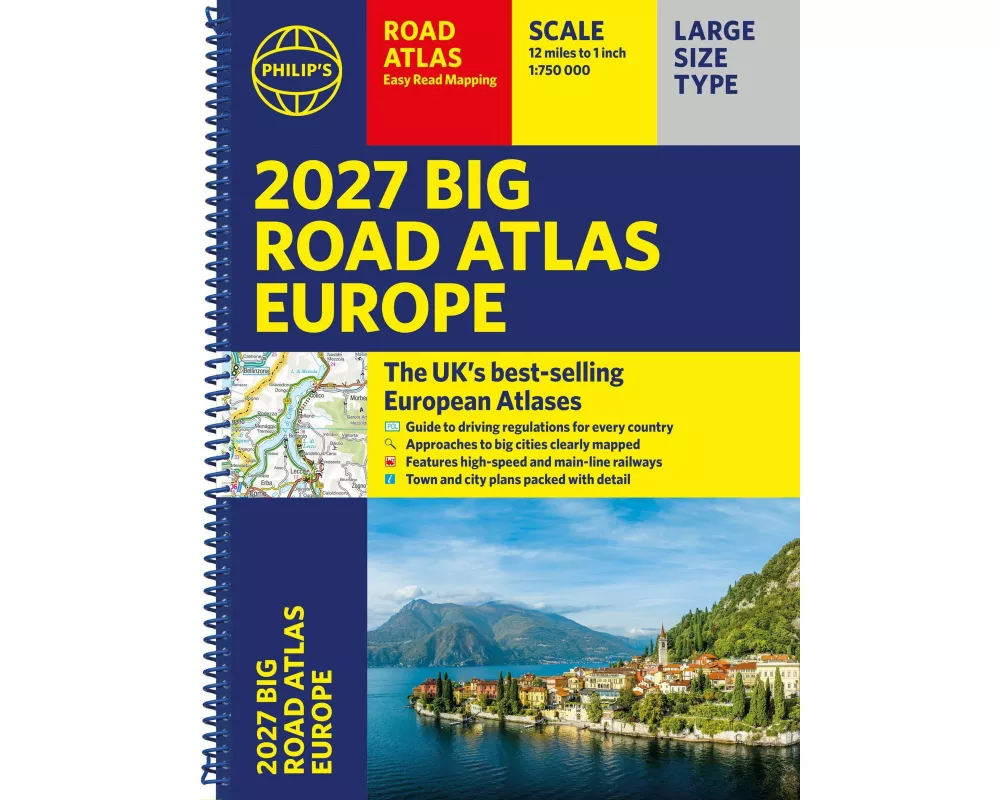 Philip's 2027 Big Road Atlas of Europe