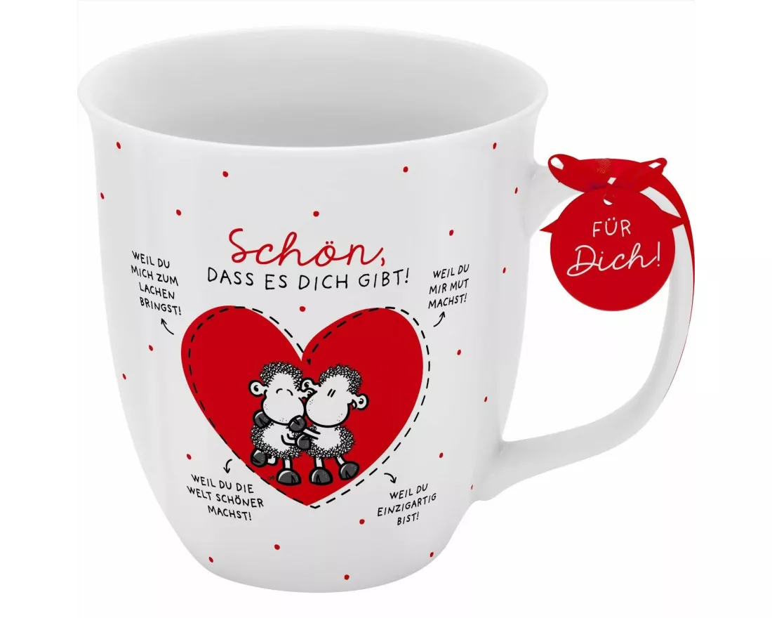 Tasse "Schön, dass es dich gibt! Weil du........!"