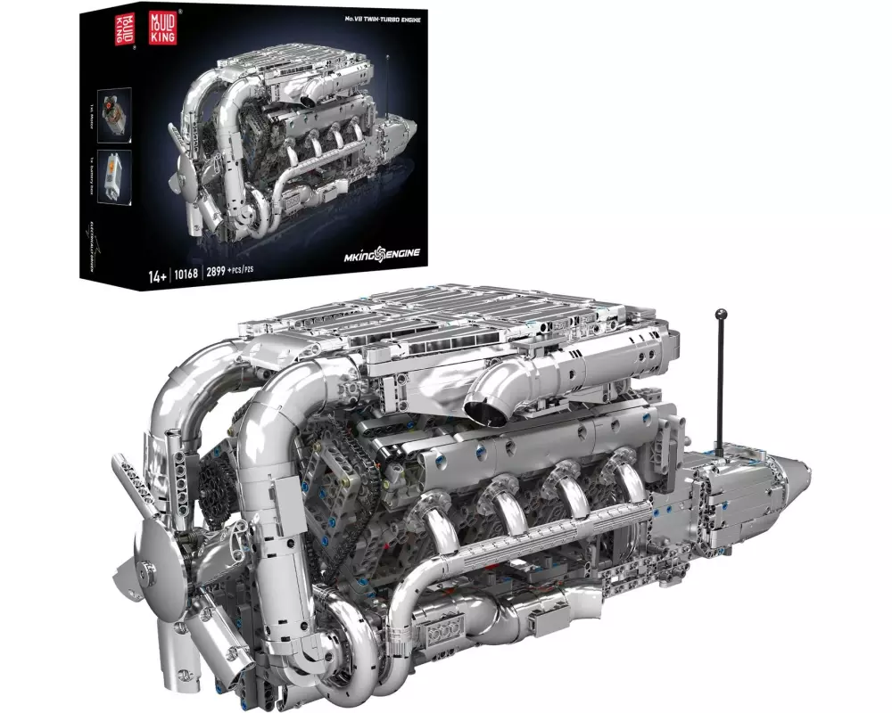 Mould King V8 Twin-Turbo Motor Klemmbaustein-Set