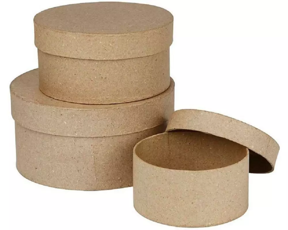 Creativ Company Papp-Schachtel Rund 3 Stück