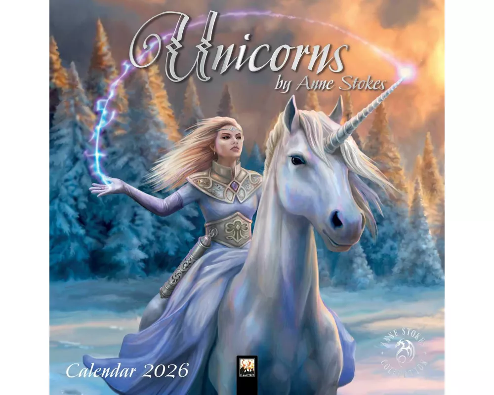 Unicorns by Anne Stokes Wall Calendar 2026 (Art Calendar)