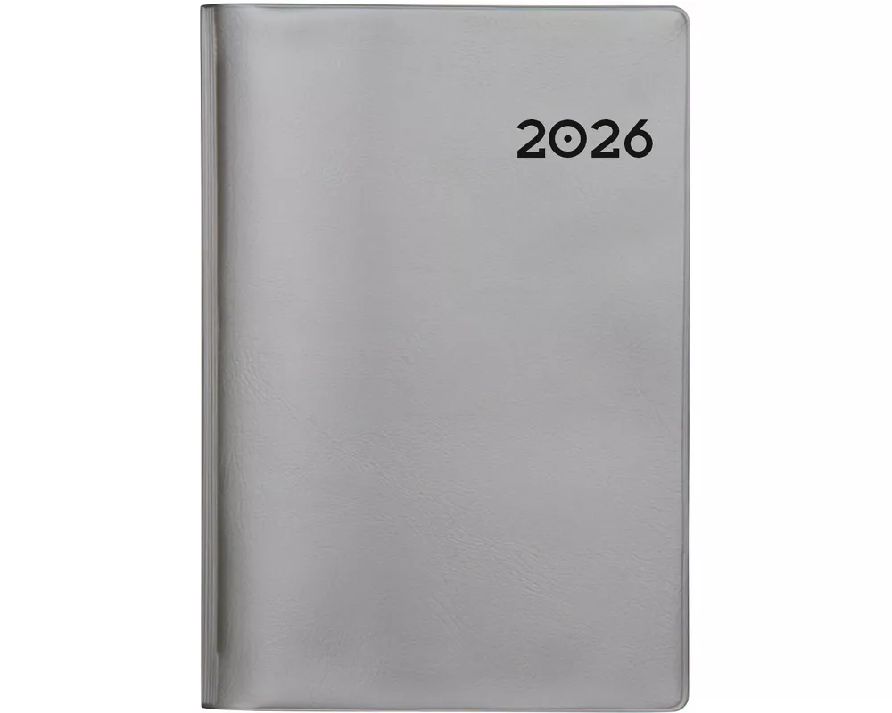 Biella Planer Istanbul, 10,6x15,3 cm, 1 Monat auf 2 Seiten, silber 2026