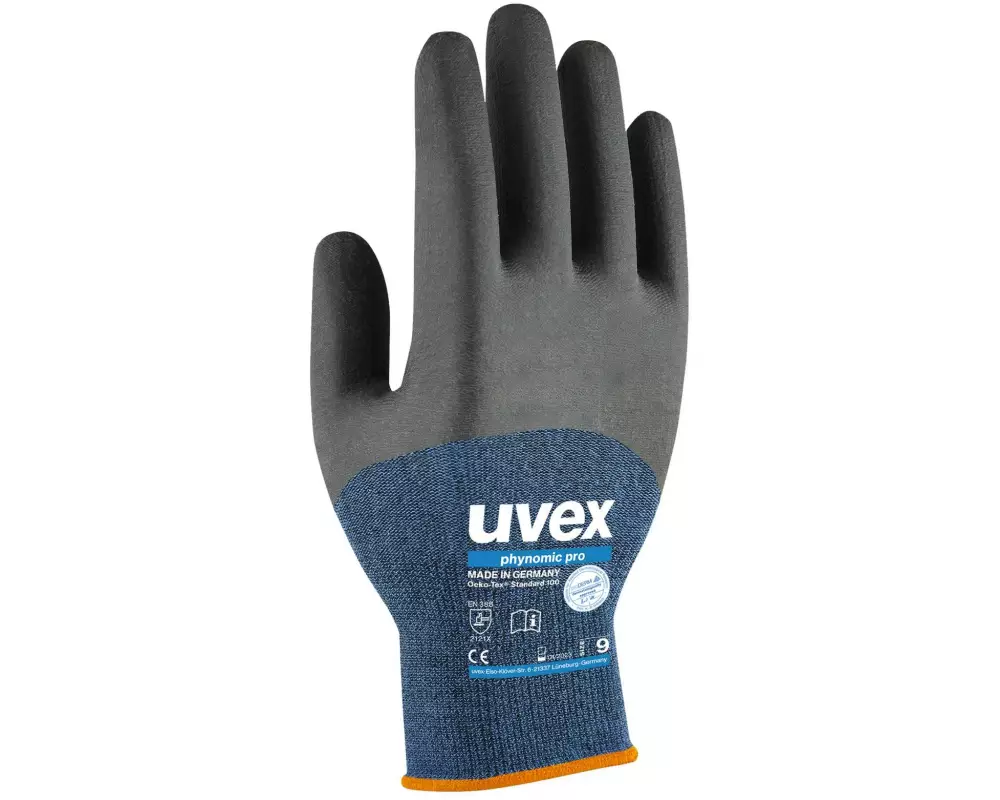 uvex Montagehandschuh Phynomic Pro, 10, Blau/Grau, 1 Stück