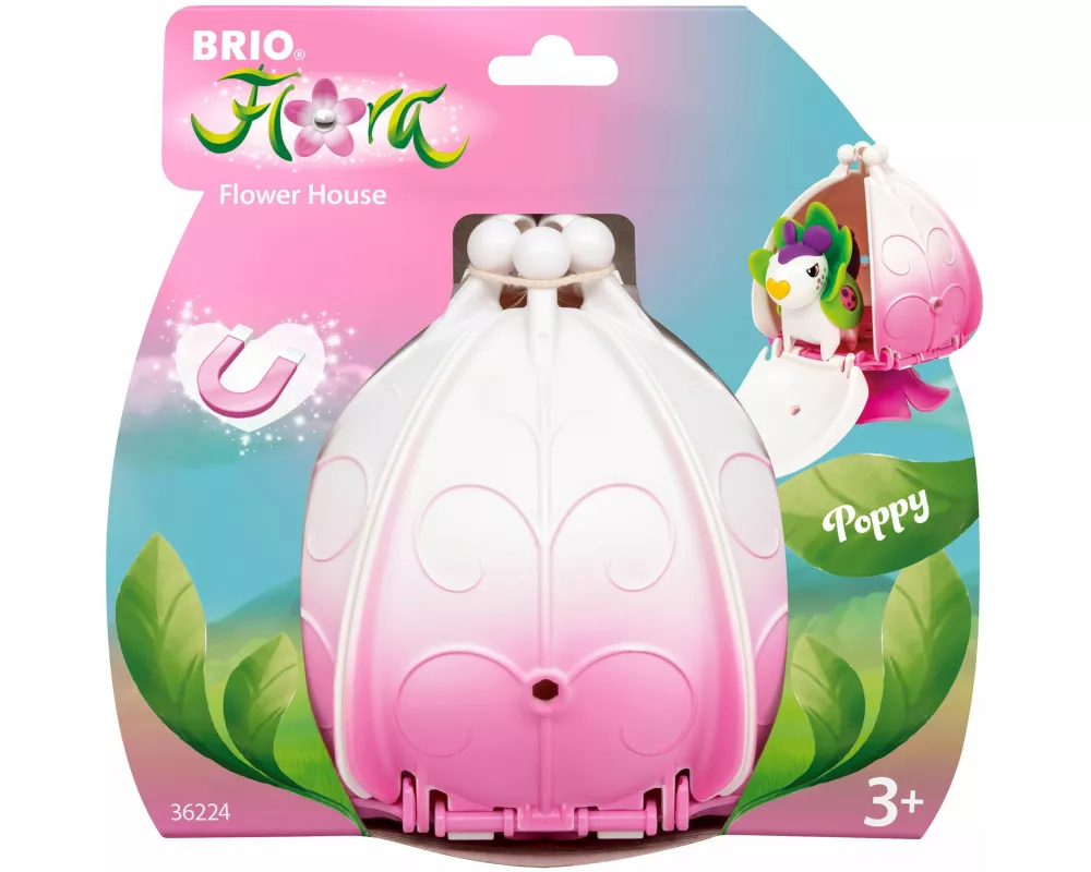 BRIO Flora - 36224 Poppys Blumenhaus | Spielset für endlosen fantasievollen Spielspaß für Mädchen und Jungen ab 3 Jahren - wunderschönes Geschenk