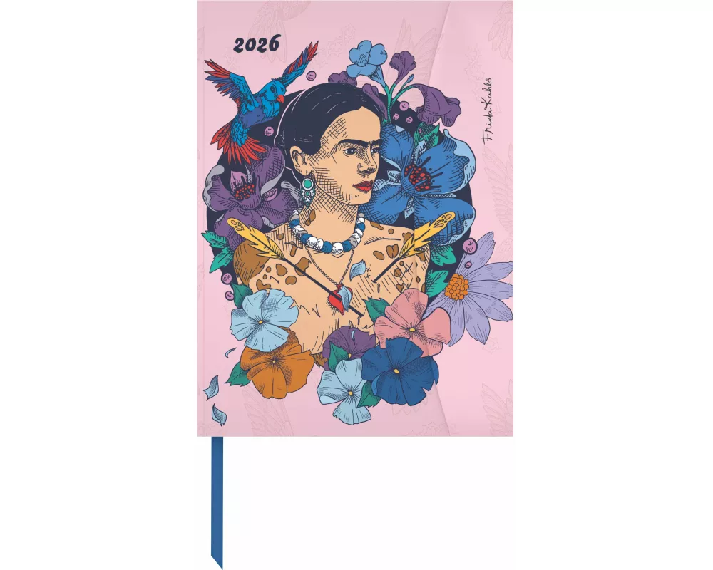 teNeues - Frida Kahlo Diary 2026 – Buchkalender 16x22 cm | Künstlerischer Wochenkalender mit Magnetverschluss für Kunst- & Kulturfreunde