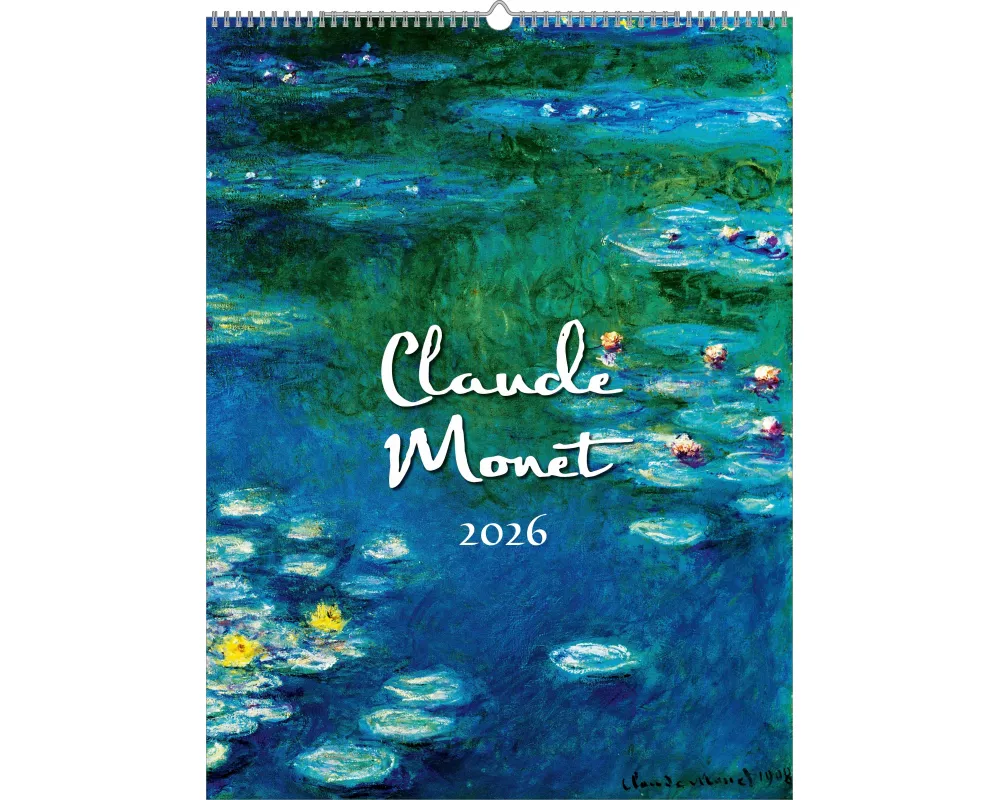 Alpha Edition - Claude Monet 2026 – Kunstkalender 42×56 cm mit Meisterwerken des Impressionismus, dekorativer Wandkalender für Kunstliebhaber, Monet-F