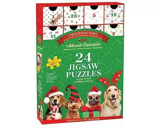 Puzzle Adventskalender - Christmas Paws