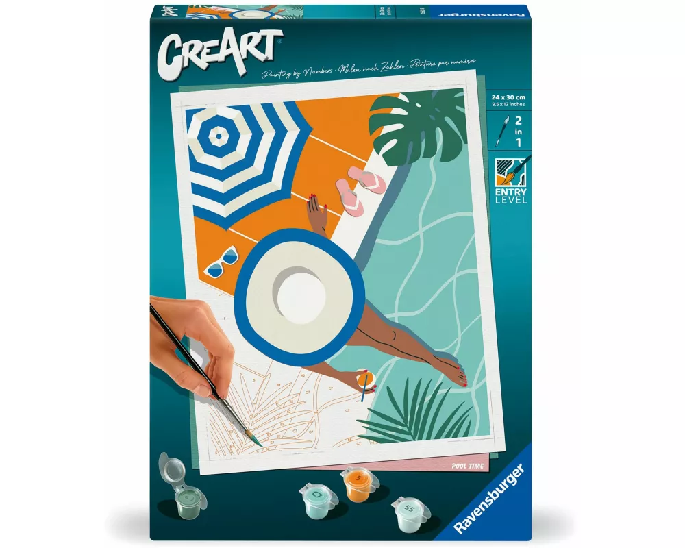 CreArt, Malen nach Zahlen Adults Trend - Poolzeit