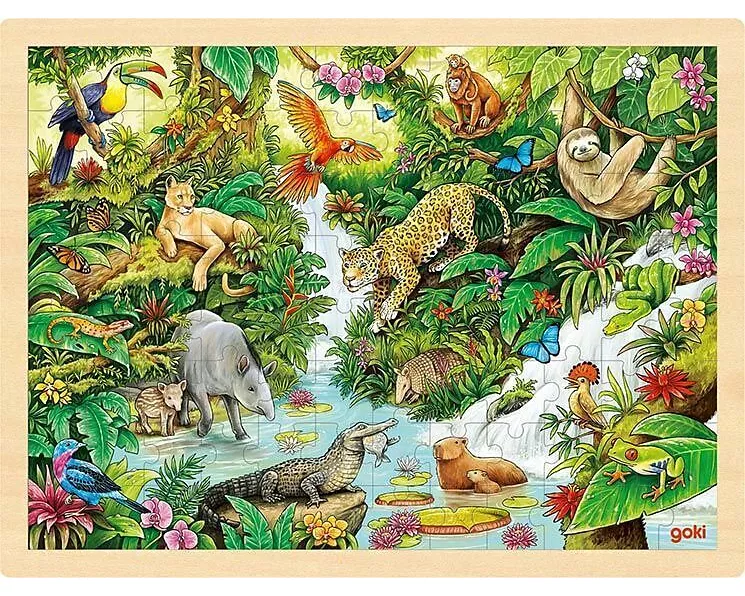 Einlegepuzzle Im Dschungel 96 Teile