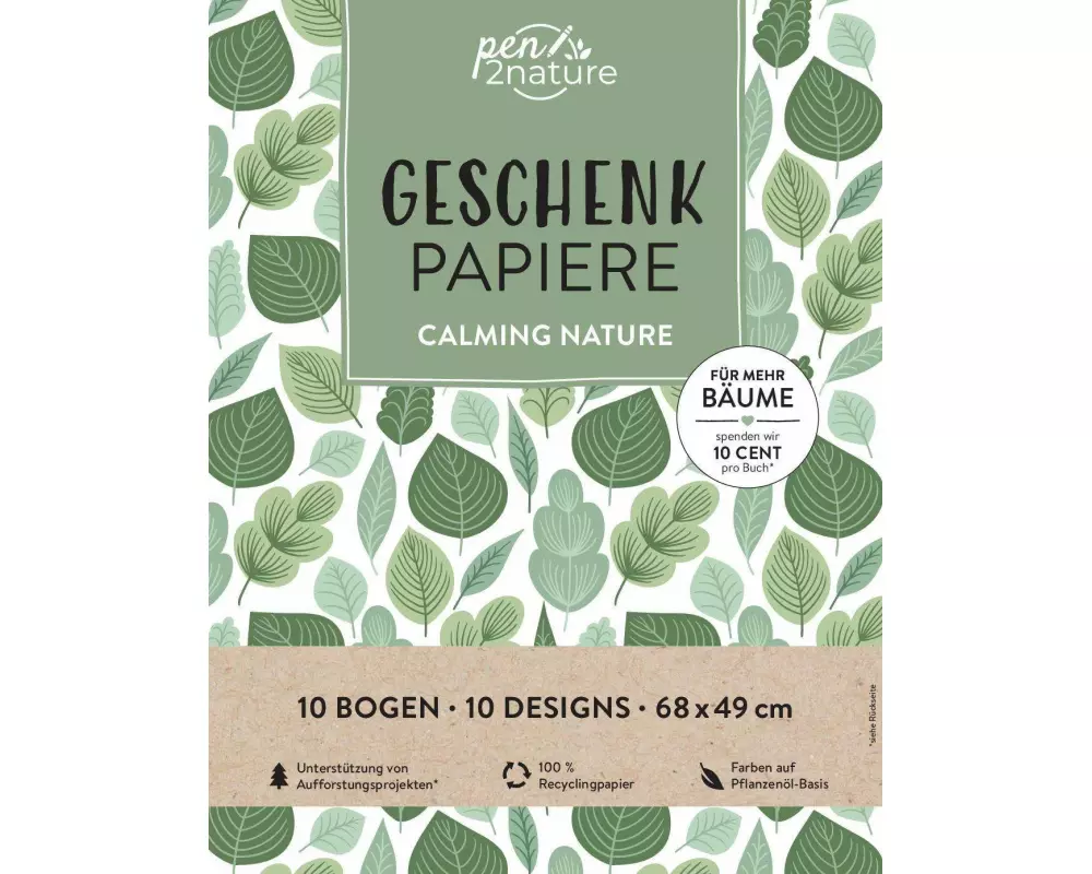 Geschenkpapier-Buch Calming Nature | 100% Recyclingpapier