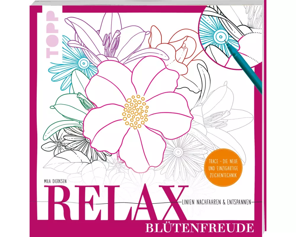 Relax Blütenfreude - Linien nachfahren & entspannen