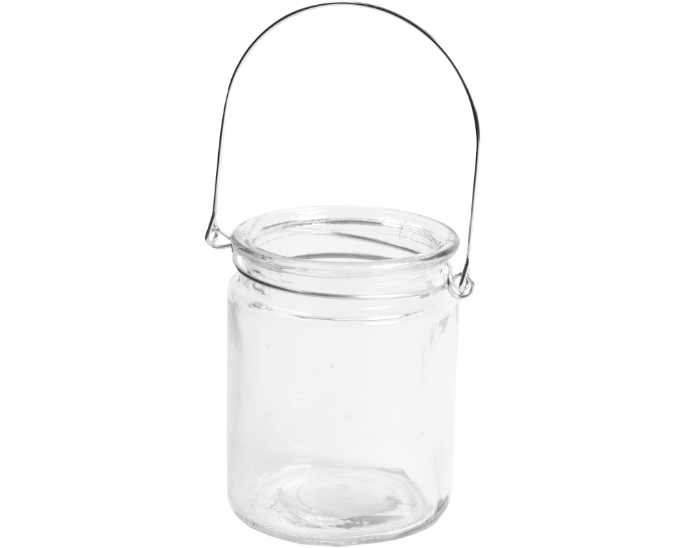 I AM CREATIVE Teelichtglas 5100.27 mit Bügel Durchmesser 8x10cm