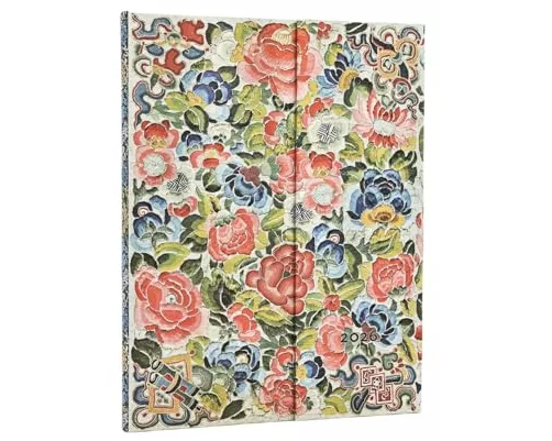 2026 Pear Garden (Peking Opera Embroidery) Ultra 12-month Verso Hardcover Flexi Dayplanner 2026 (Wrap Closure)