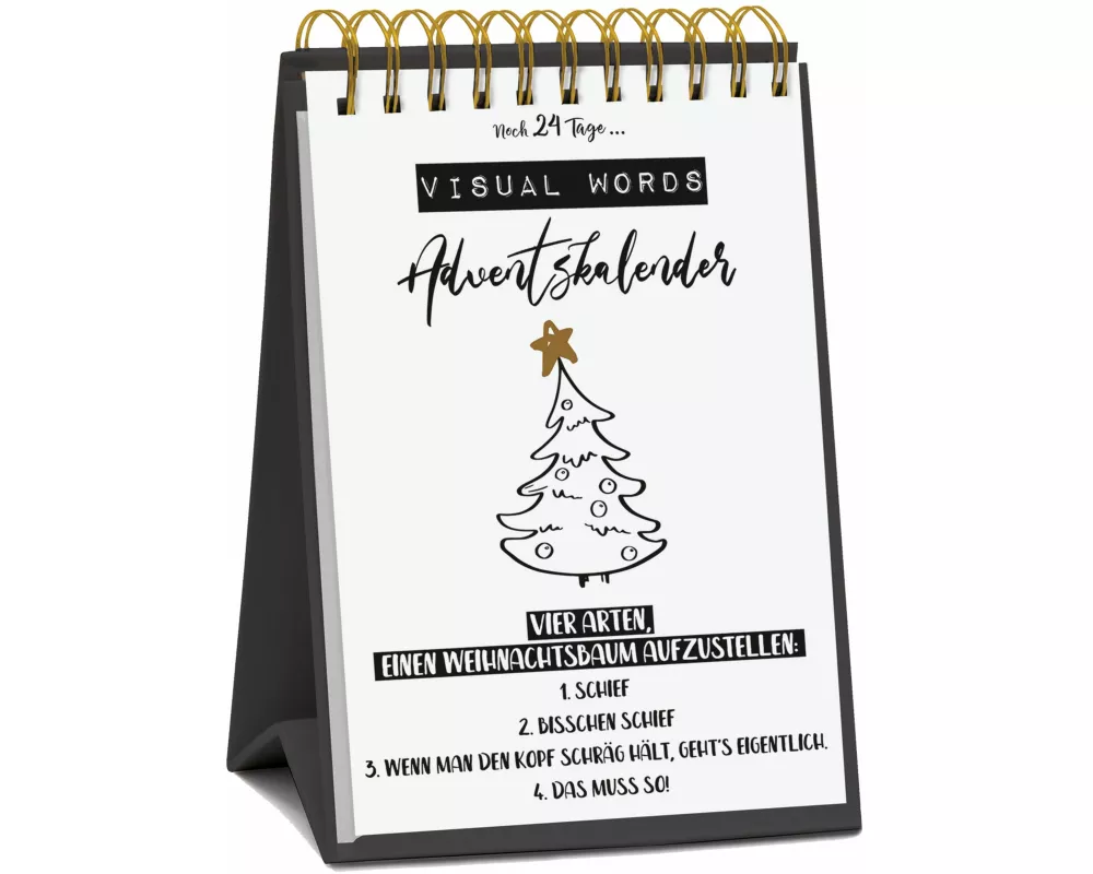 Tisch-Adventskalender 'Visual Words'