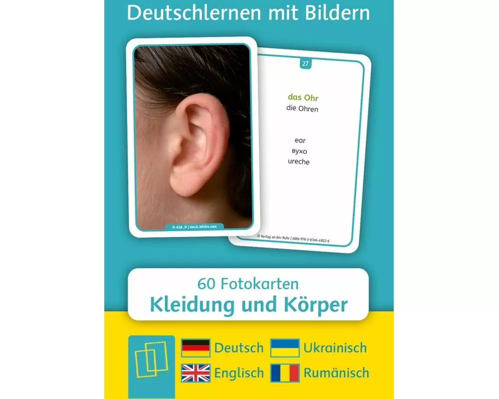 Kleidung und Körper - Deutsch, Englisch, Ukrainisch und Rumänisch