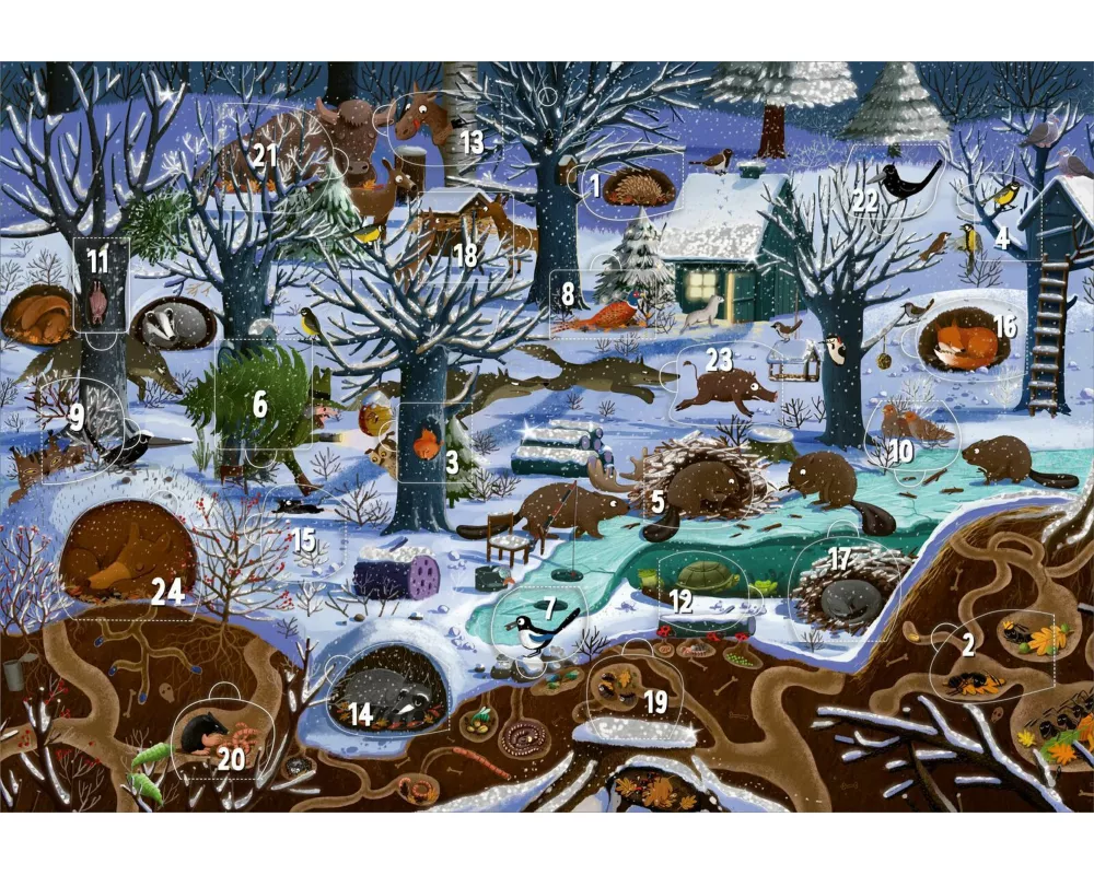 Adventskalender – Winter im Wald | Wandkalender