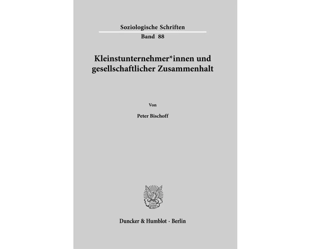 Kleinstunternehmer*innen und gesellschaftlicher Zusammenhalt