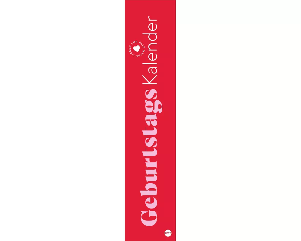 Geburtstagskalender neutral Langplaner mini