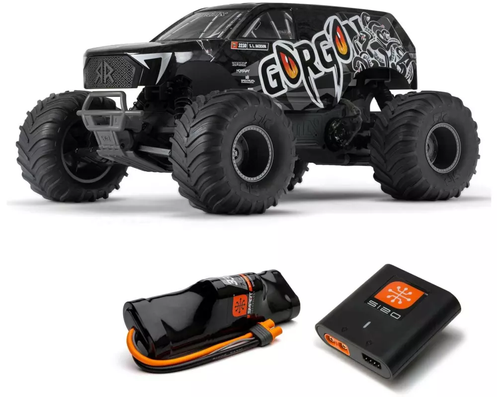Arrma Monster Truck Gorgon MEGA 550 RWD Schwarz, Bausatz, 1:10