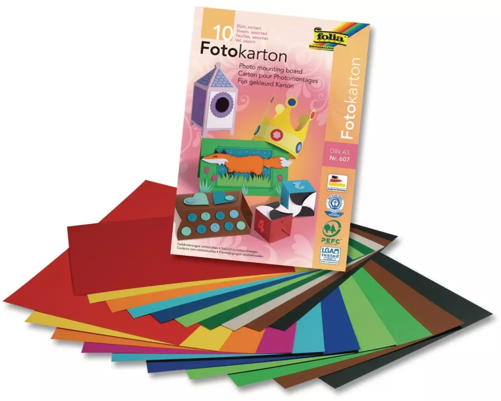 Folia Fotokarton A3 10 Blätter à 10 Farben