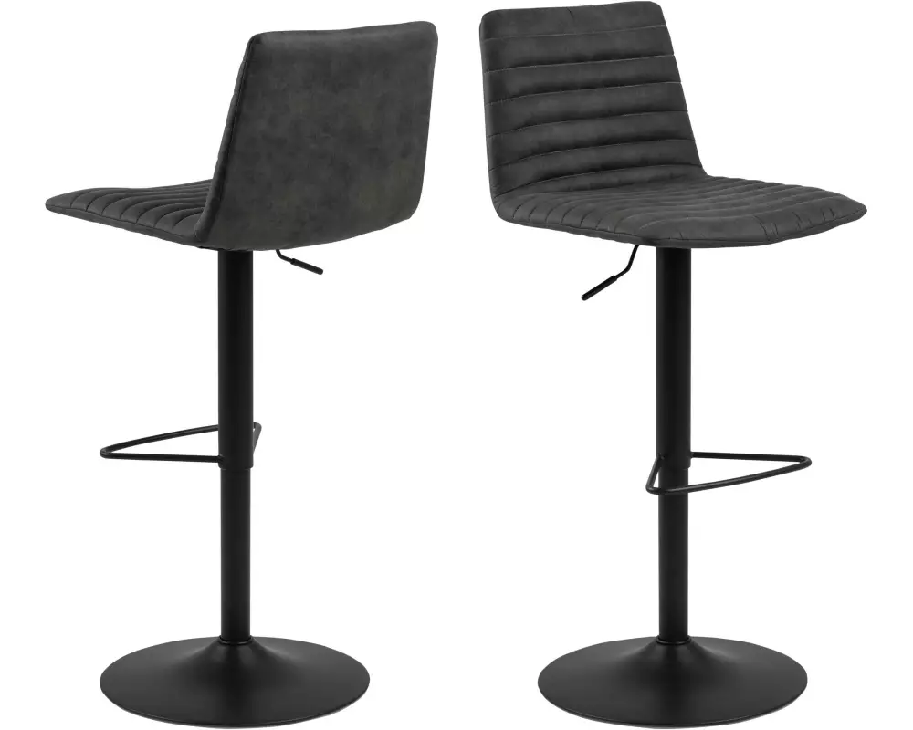 AC Design Barhocker Kimmy, 2 Stück, 50 x 110.5 cm, Anthrazit