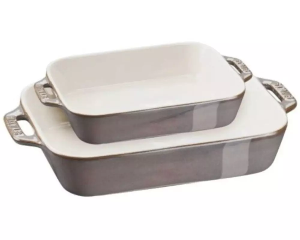 Staub Auflaufform-Set Eckig, Grau
