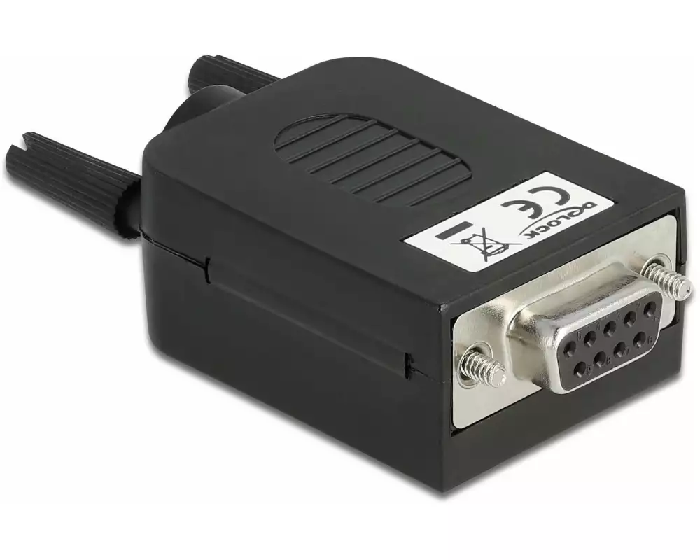 Delock Adapter DB9 - Terminalblock Buchse, mit Gehäuse