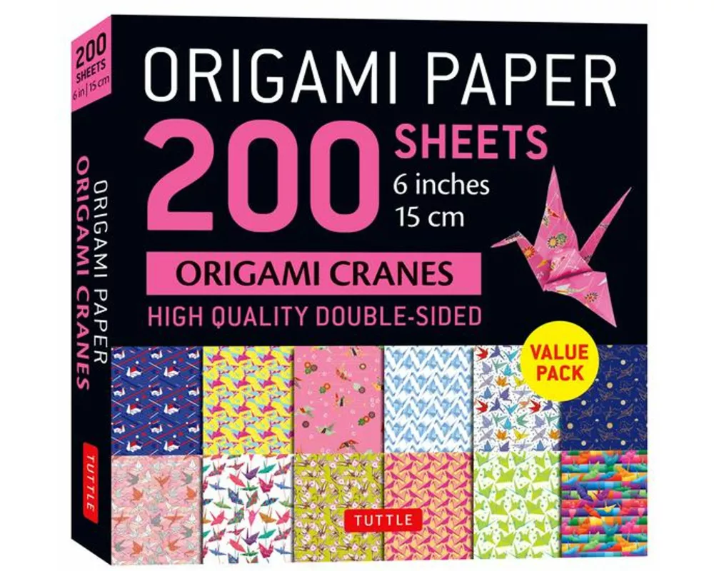 Origami Paper 200 sheets Origami Cranes 6" (15 cm)