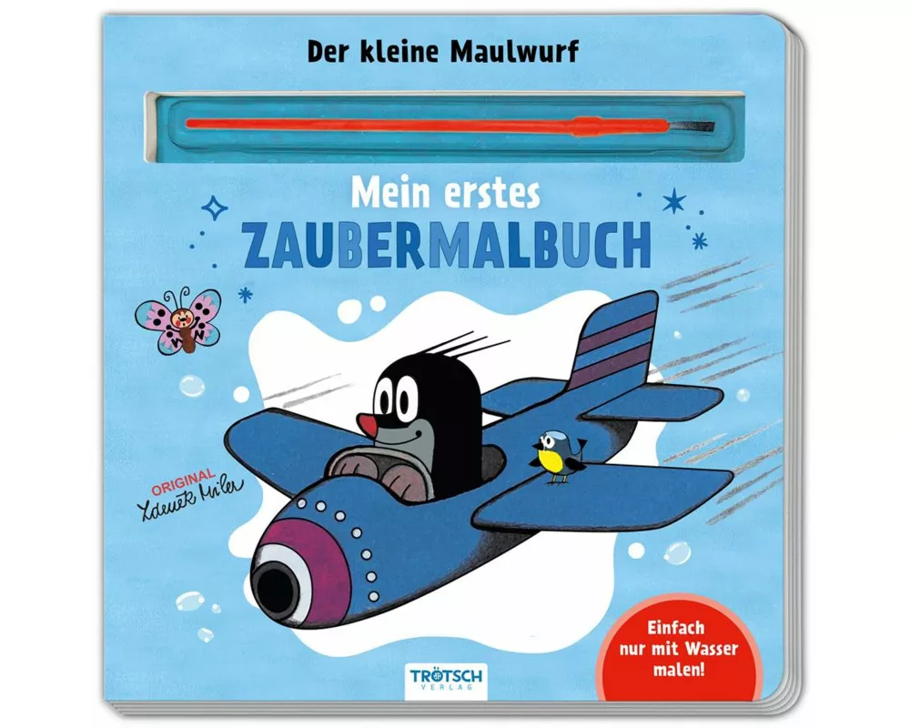 Trötsch Der kleine Maulwurf Malbuch mit Pinsel Mein erstes Zaubermalbuch