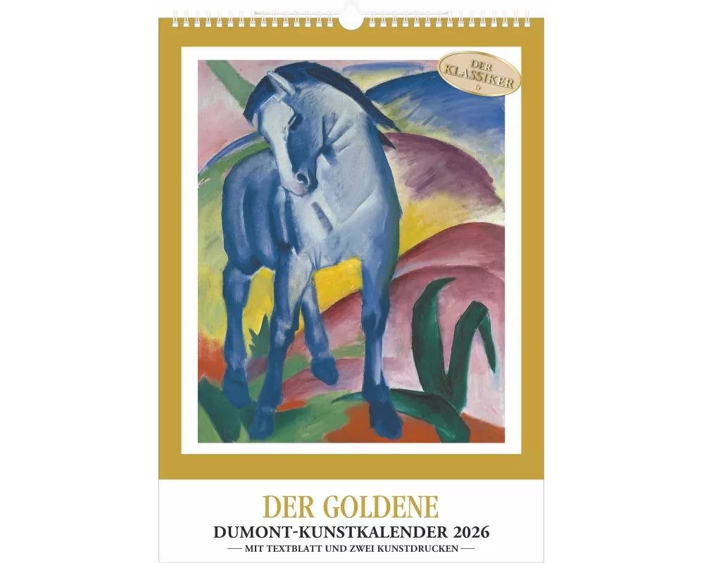 DUMONT - Der Goldener DUMONT-Kunstkalender 2026 – Klassiker seit 60 Jahren – Limitierter A3-Wandkalender 30 x 42 cm mit Meisterwerken & Kunstdrucken