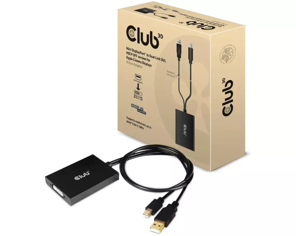 Club 3D Adapterkabel CAC-1130-A Mini-DisplayPort - DVI-D