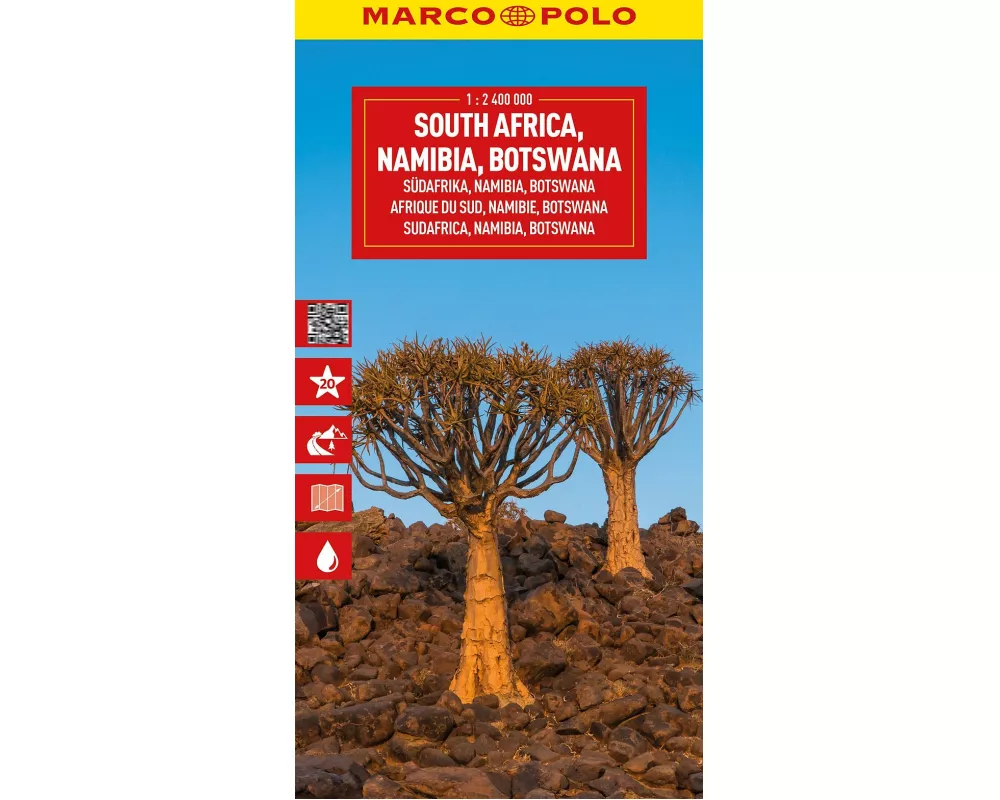 MARCO POLO Reisekarte Südafrika, Namibia, Botswana 1:2,4 Mio