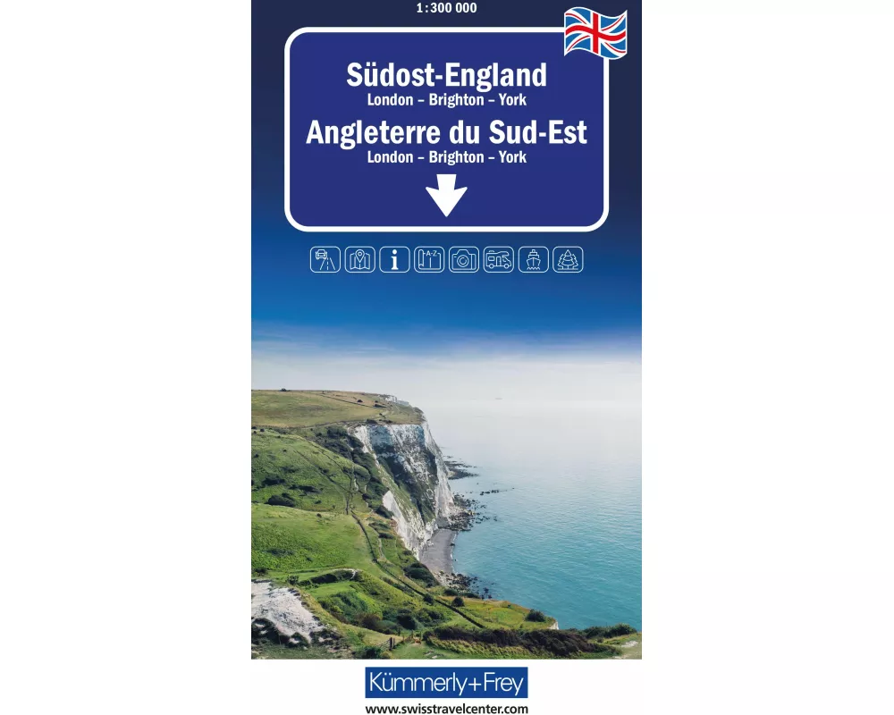 Kümmerly+Frey Regional-Strassenkarte Südost-England 1:300.000