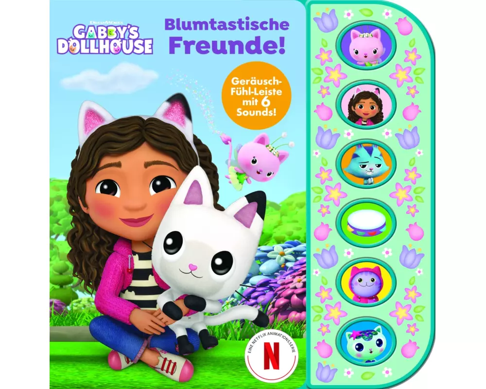 Gabby's Dollhouse - Blumtastische Freunde - Soundbuch mit Fühlleiste und 6 Geräuschen für Kinder ab 3 Jahren