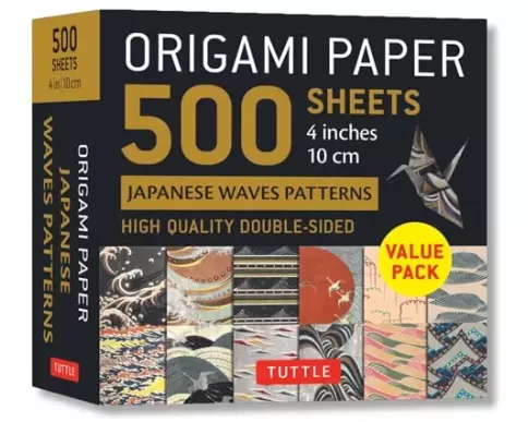 Origami Paper 500 sheets Japanese Waves 4" (10 cm)