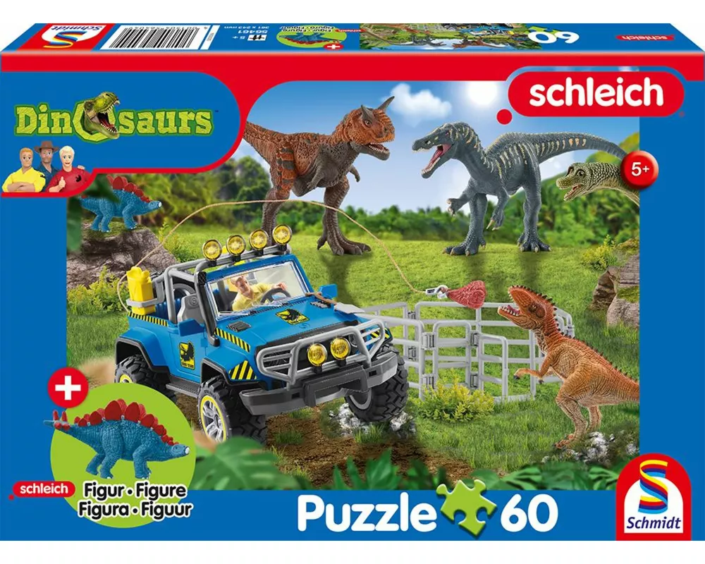 Dinosaurs, Urzeit-Giganten, 60 Teile, mit Add-on (eine Original Figur Baby Stegosaurus)