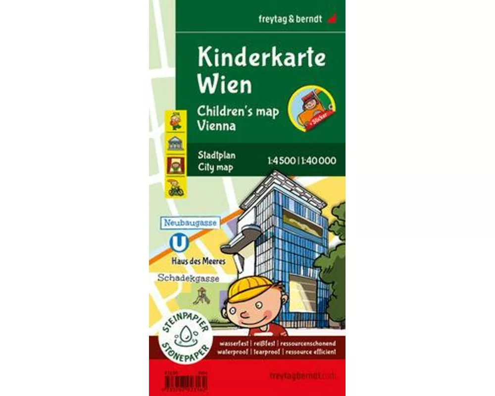Kinderkarte Wien, Stadtplan 1:40.000, freytag & berndt